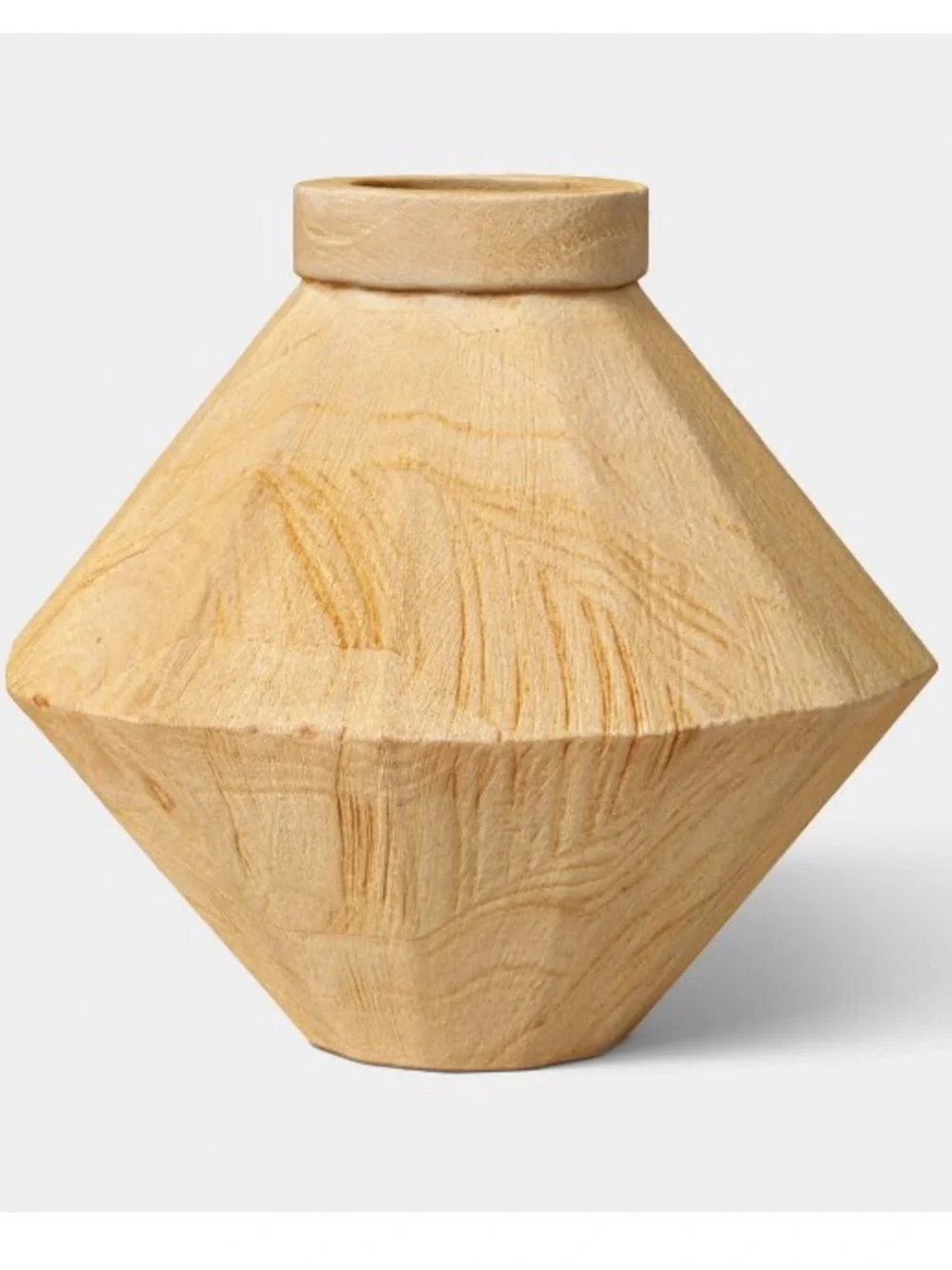 THRESHOLD NWT Short Bleached Wood Vase